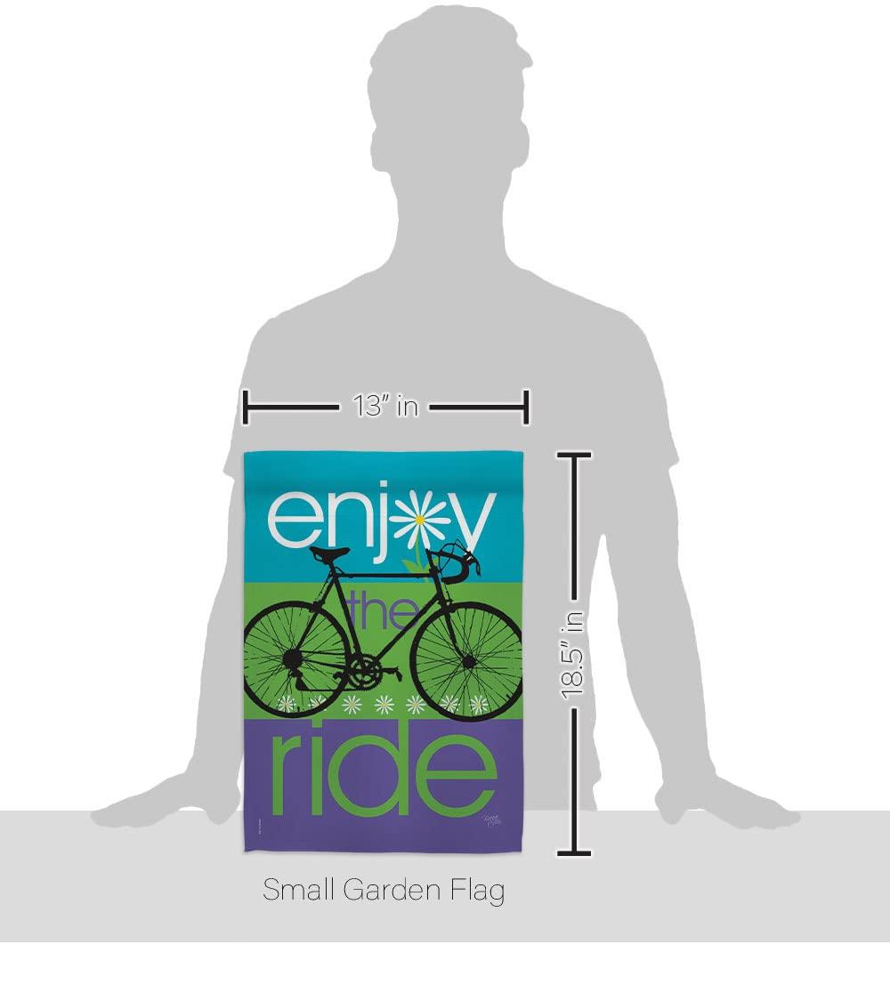 Breeze Decor 59040 Sports Bike Ride 2-Sided Impression Garden Flag - 13 x 18.5 in.