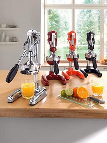 Red Stainless Steel Professional Citrus Juicer with Lever