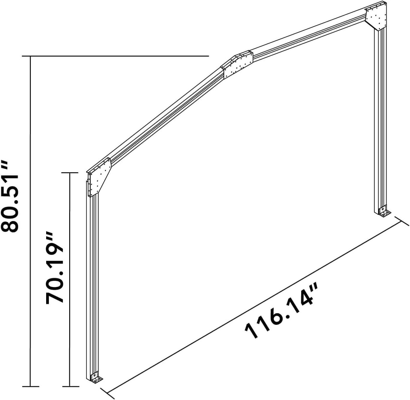 Absco Silver Galvanized Steel Snow Support Frame Kit