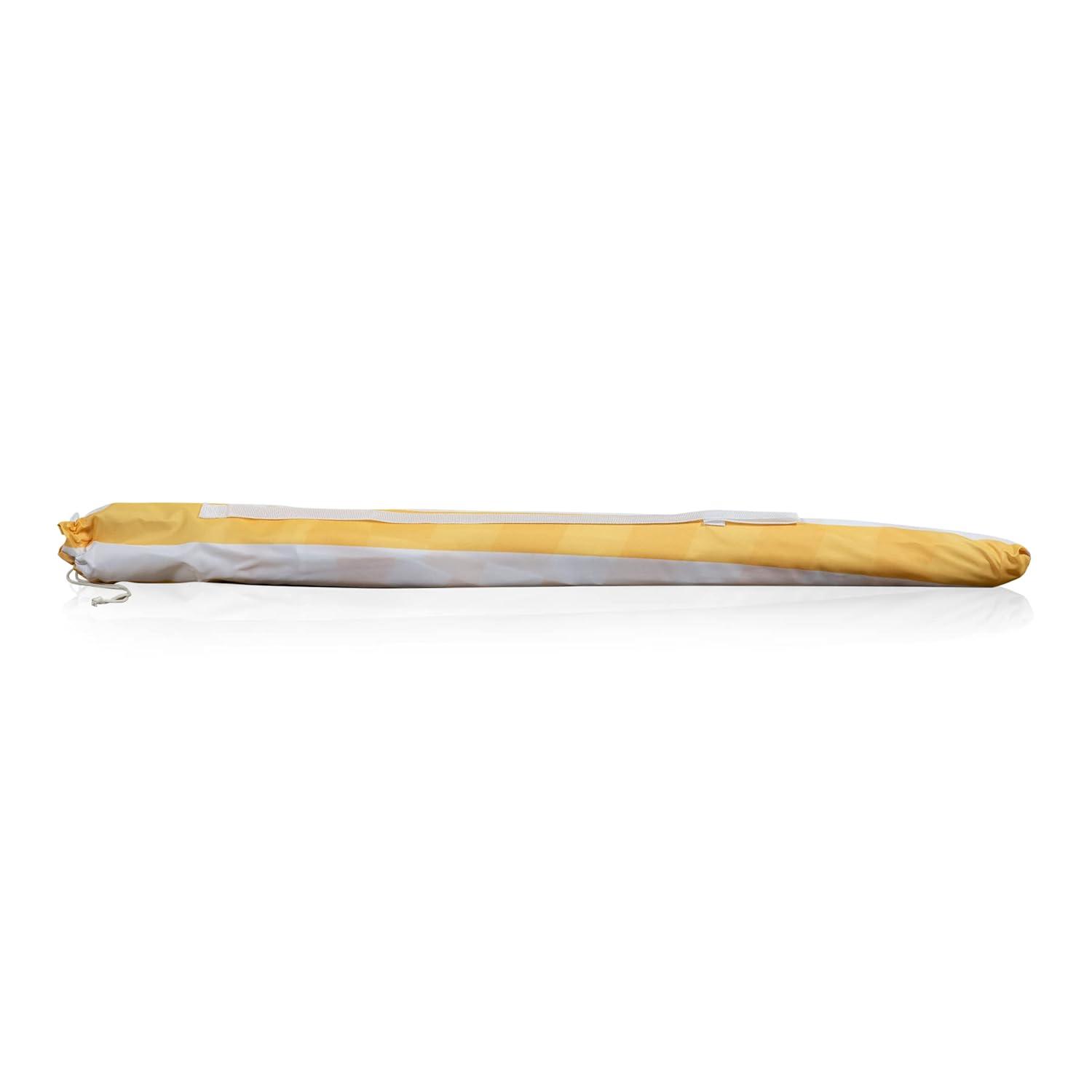 Oniva Portable Beach Stick Umbrella - Yellow Cabana Stripe