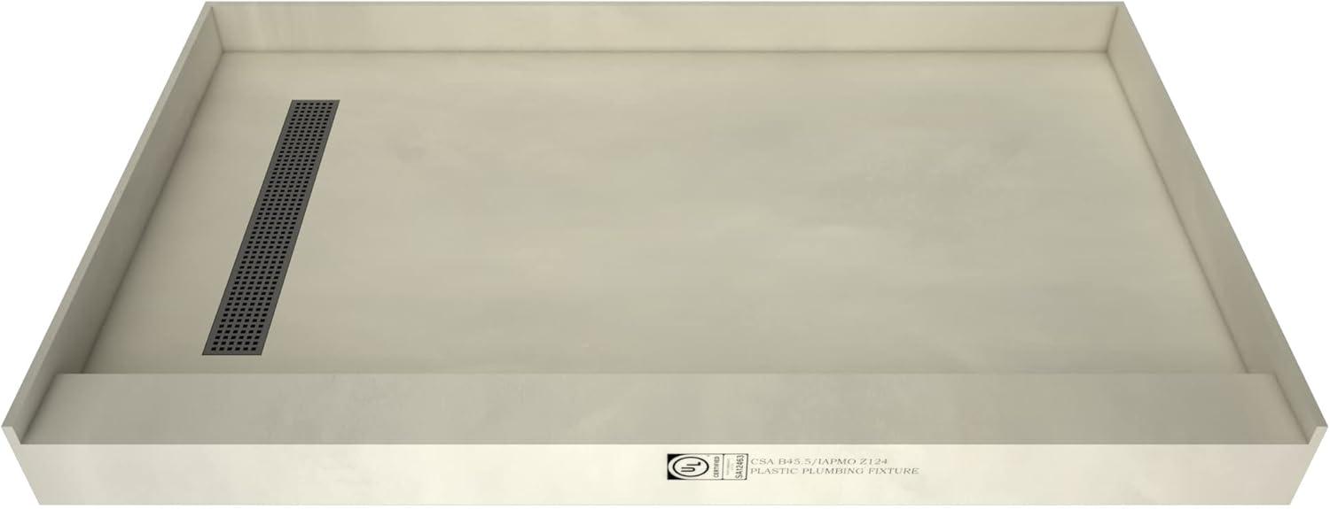 Tile Redi Rt4860l-Rb48-Kit Base'n Bench 72" X 48" Rectangular Shower Base - Tileable
