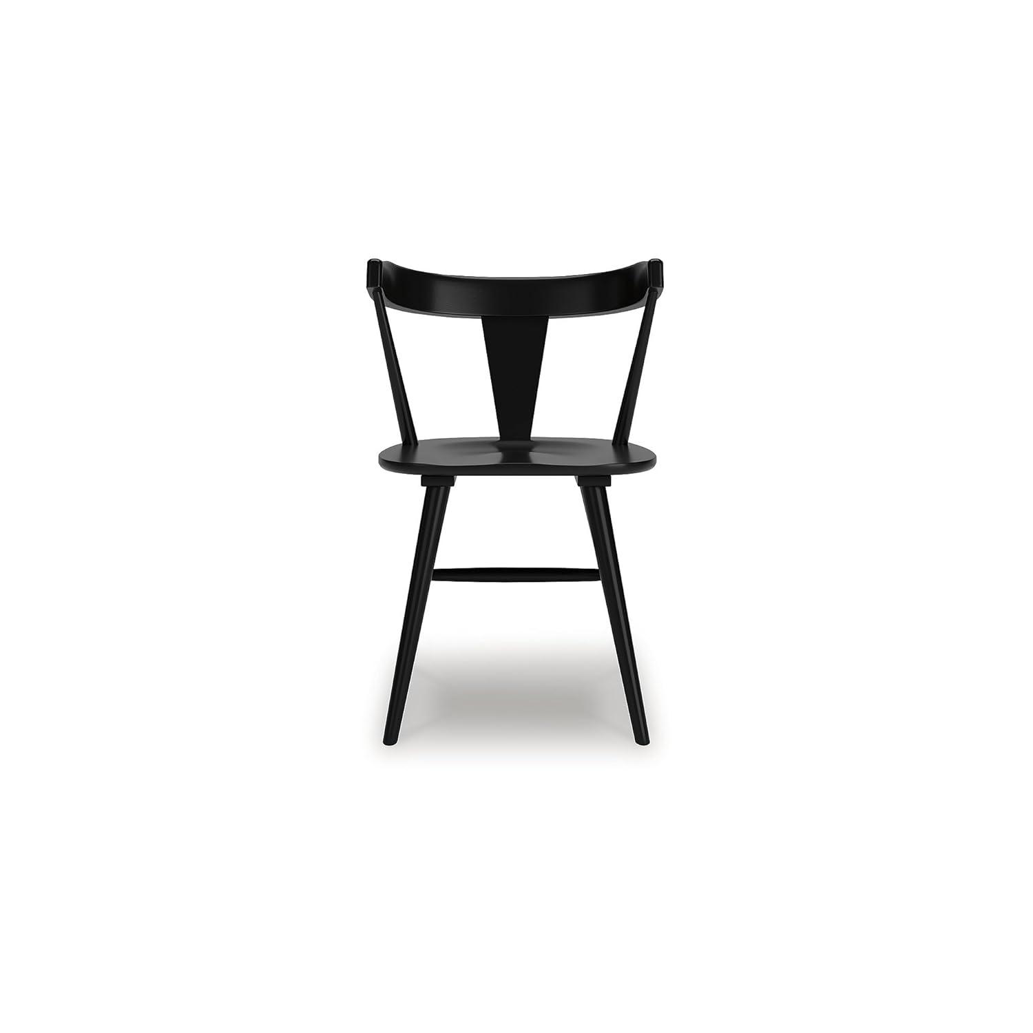 Set of 2 Centiar Dining Upholstered Side Chairs Black - Signature Design by Ashley: Faux Leather, Metal Base