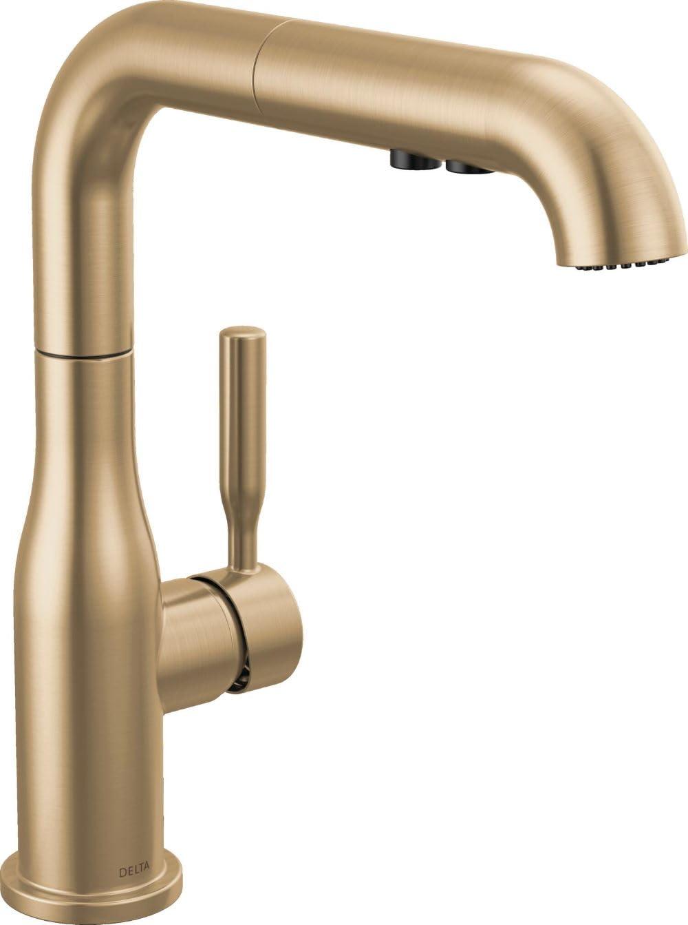 Delta Almari Pull-Out Sprayer Kitchen Faucet, Single Handle Kitchen Sink Faucet 16943-CZ-DST
