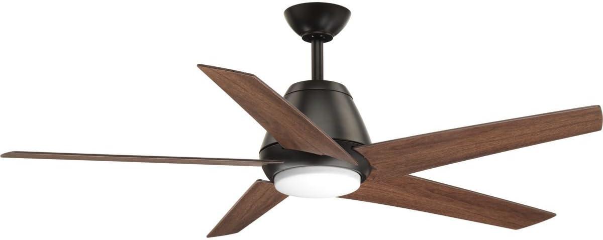 Gust 54" Antique Bronze Ceiling Fan with Walnut Blades