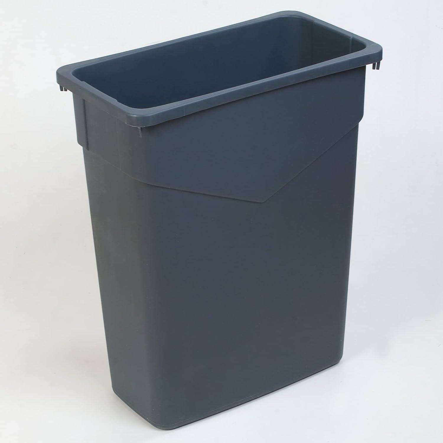 Carlisle Sanitary Maintenance B2193967 15 gal 34201523 Trimline Rectangle Waste Container - Gray