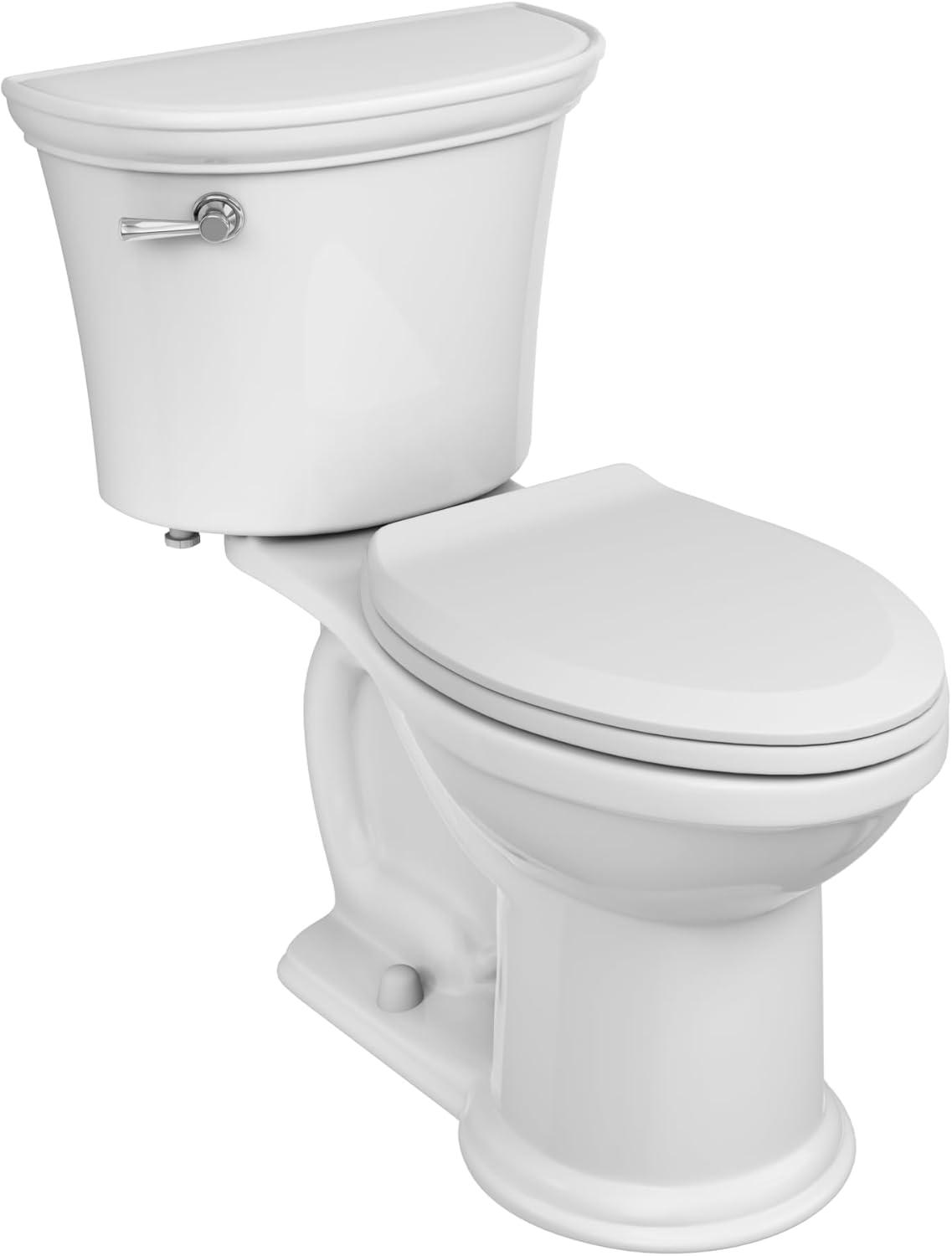 American Standard Heritage VorMax Two-Piece Toilet with Slow-Close Seat & Wax Ring, Chair Ht, White