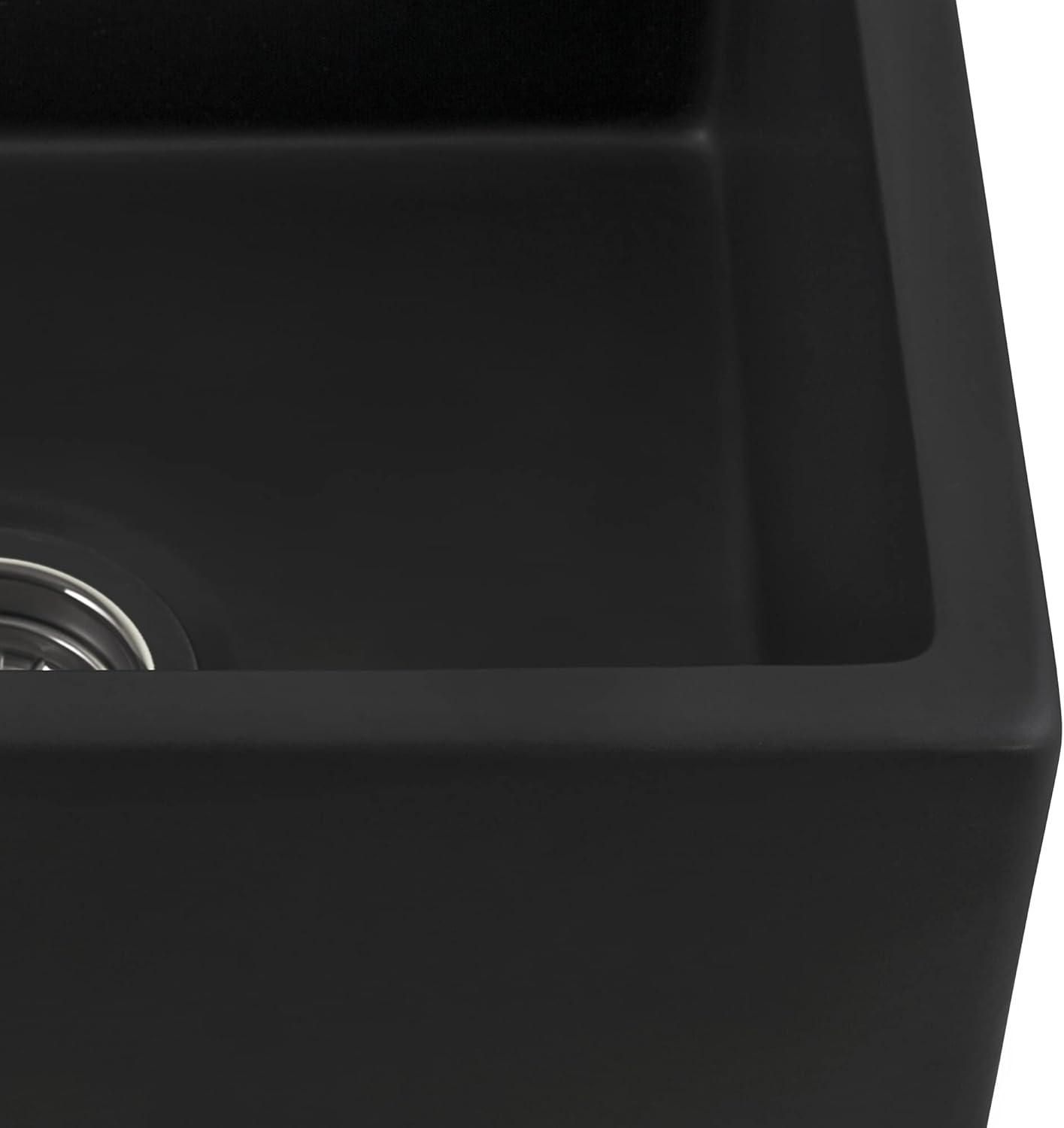 Ruvati 30-inch Fireclay Modern Farmhouse Kitchen Sink Single Bowl