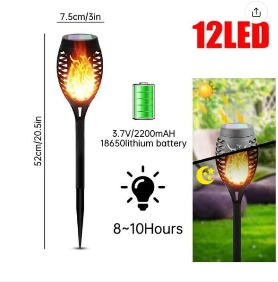 4 Pack Solar Lights Outdoor, Solar Torch Lights Outdoor Flickering Flame for Outdoor Decorations, Waterproof Garden Light Solar Powered , Torches Flame Light for Outside Yard Patio Lawn Garden Decor