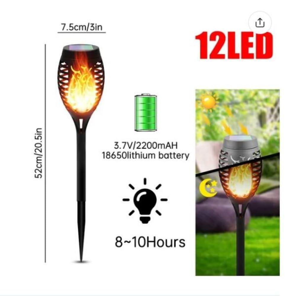 4 Pack Solar Lights Outdoor, Solar Torch Lights Outdoor Flickering Flame for Outdoor Decorations, Waterproof Garden Light Solar Powered , Torches Flame Light for Outside Yard Patio Lawn Garden Decor