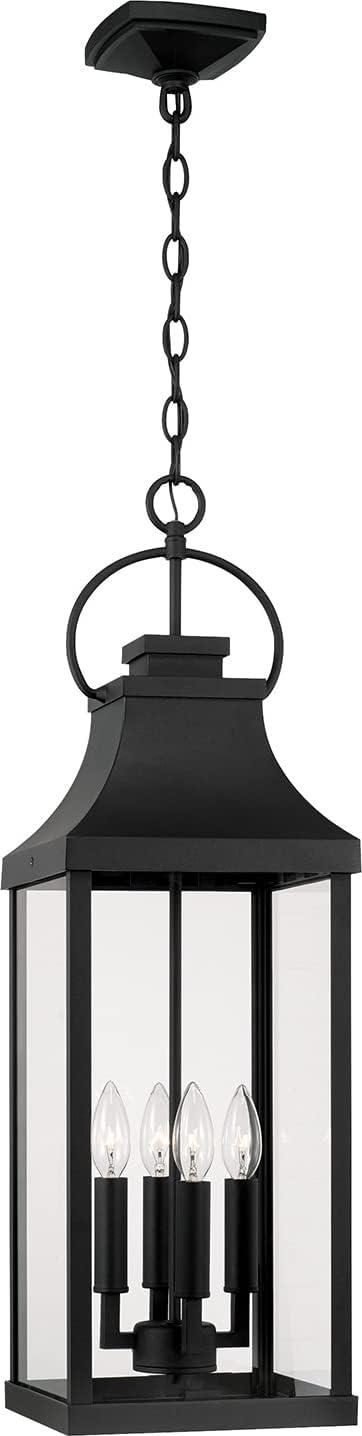 Capital Lighting 946442 Bradford 4 Light 9" Wide Outdoor Taper Candle Mini Pendant - Black