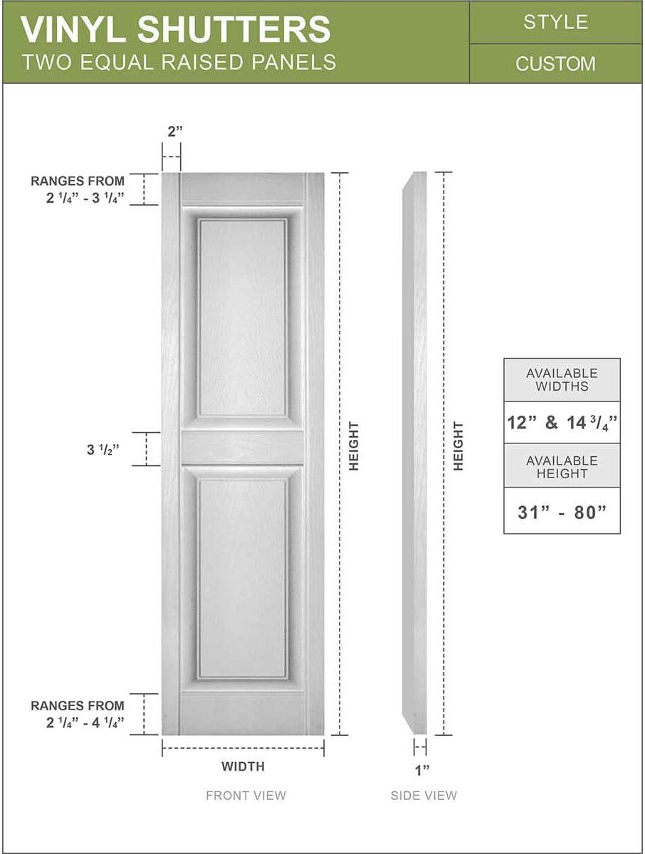 Mid America Mid-America Raised Panel Shutters