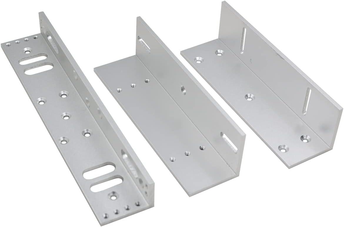 COUNS Z and L Holder Stand for 600lbs Holding Force Electric Magnetic Lock Door Access Control self-Closing, Sliver