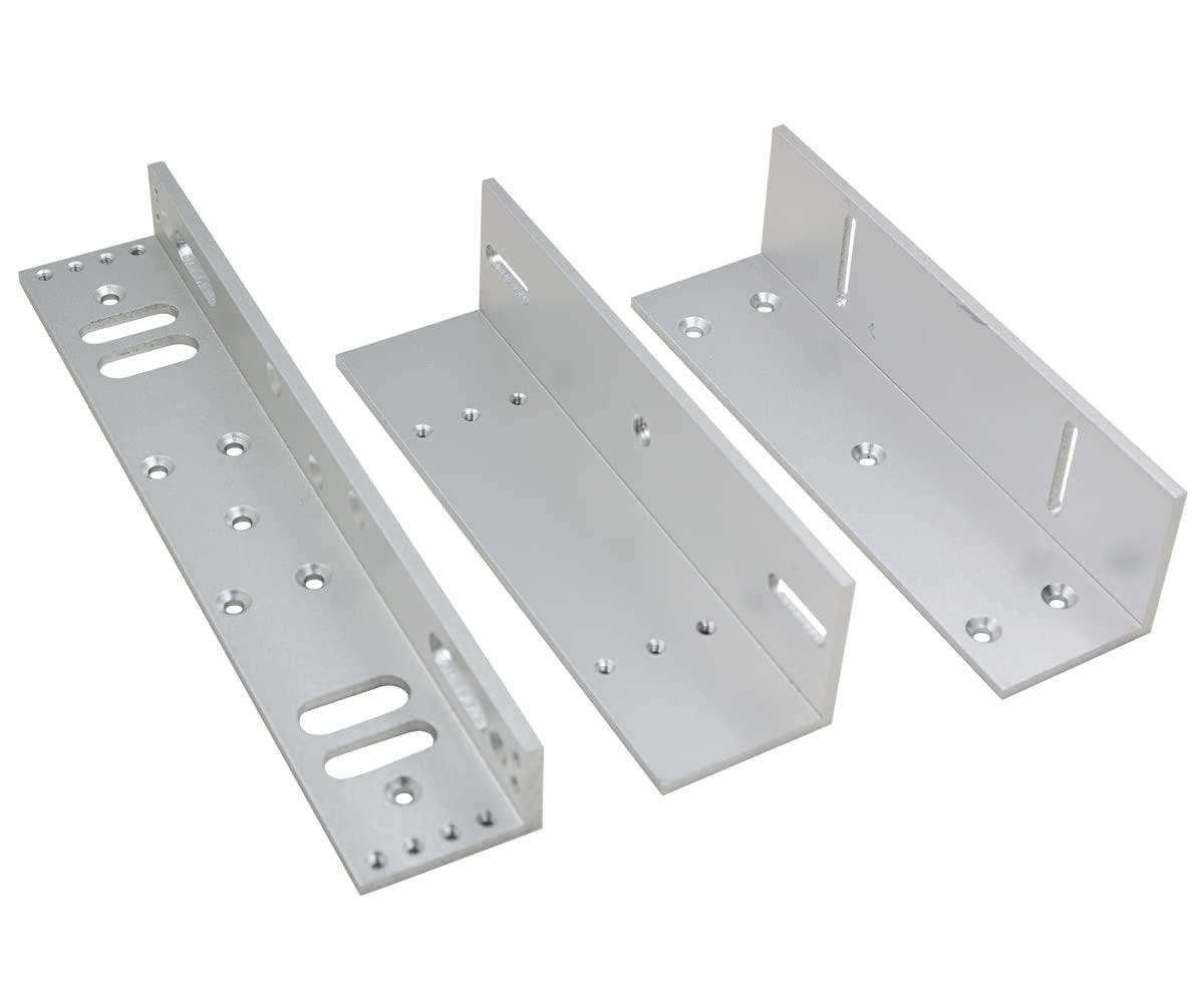 COUNS Z and L Holder Stand for 600lbs Holding Force Electric Magnetic Lock Door Access Control self-Closing, Sliver