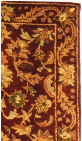 SAFAVIEH Antiquity Carmella Floral Bordered Wool Runner Rug, Wine/Gold, 2'3" x 8'