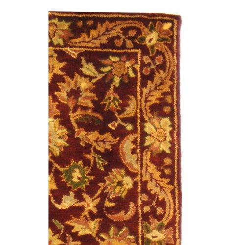 SAFAVIEH Antiquity Carmella Floral Bordered Wool Runner Rug, Wine/Gold, 2'3" x 8'