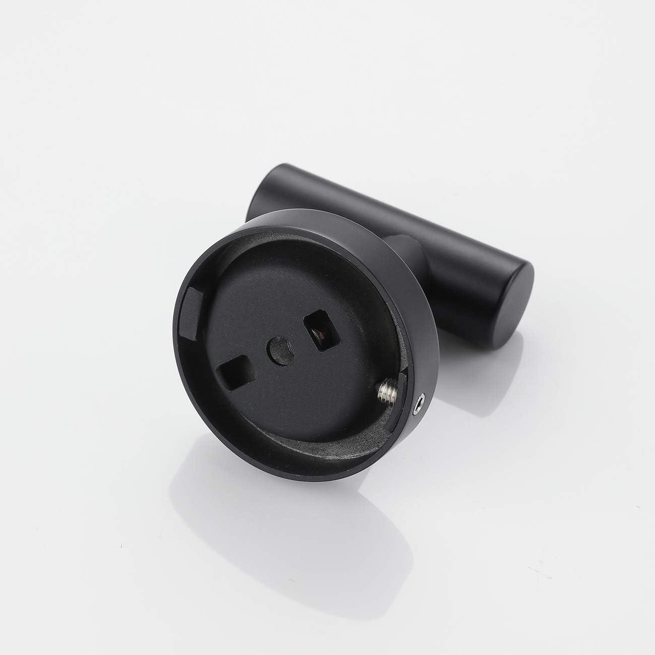 Paquete de 2 Ganchos para Toallas, Color Negro Mate SUS304, Abrigo de Acero Inoxidable, Gancho para Ropa, Gancho de Pared Moderno para Baño, Cocina, Garaje, Hotel, Montado en la Pared