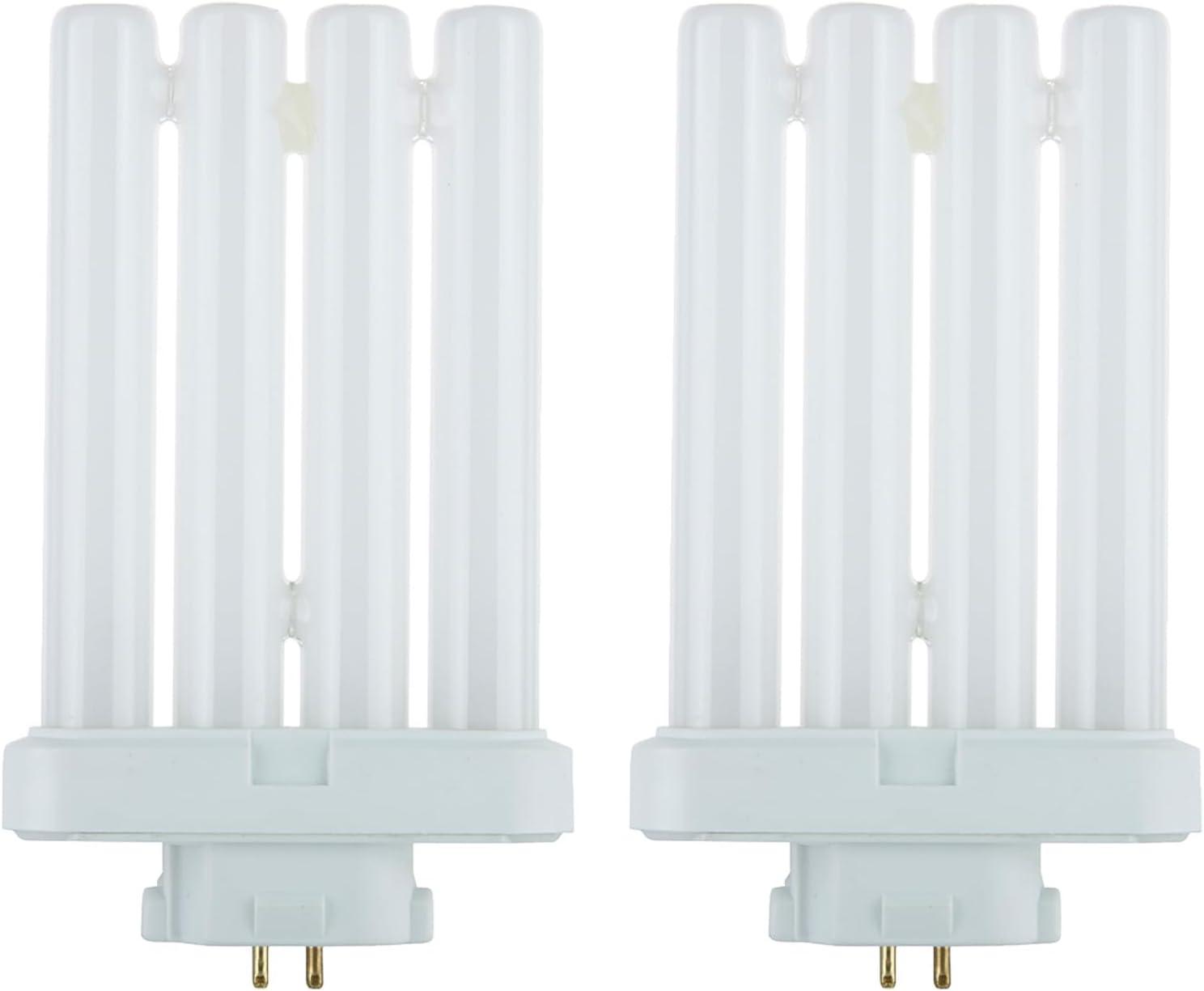 Warm White Compact Fluorescent Quad Tube Light Bulbs, 27 Watts