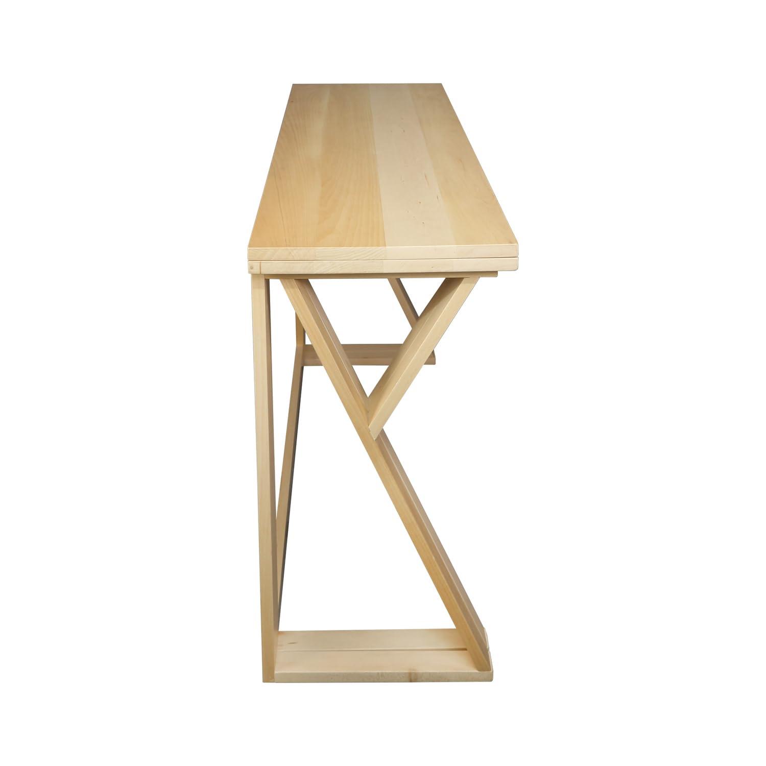 American Trails Aztecs Folding Console to Dining Convertible Table with Solid American Basswood