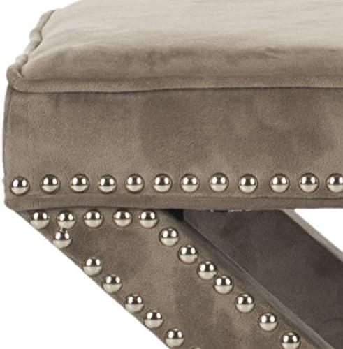 Palmer Ottoman with Nail Heads  - Safavieh