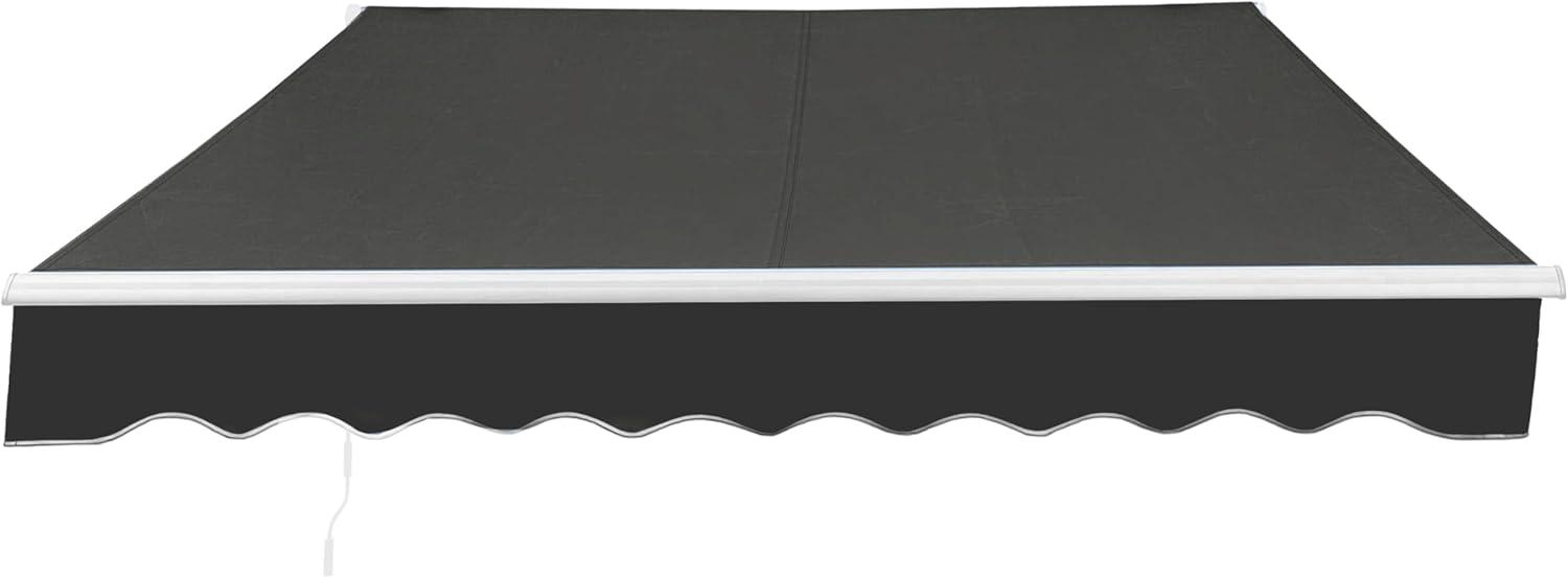 Motorized Retractable White Frame Patio Awning