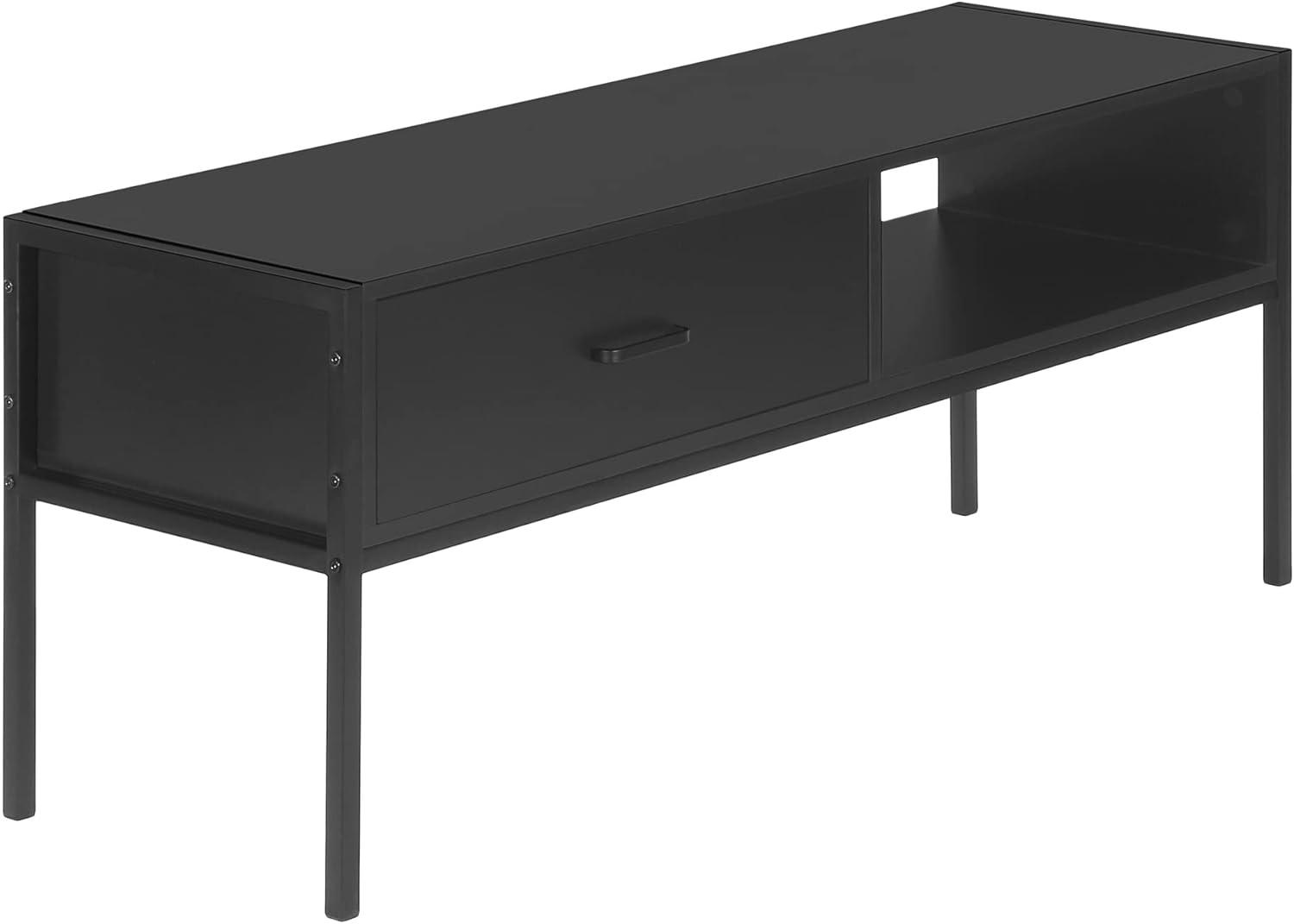 Monarch Specialties Tv Stand 48 Inch Console Media Entertainment Center Storage Drawer Living Room Bedroom Laminate Metal Black Contemporary Modern