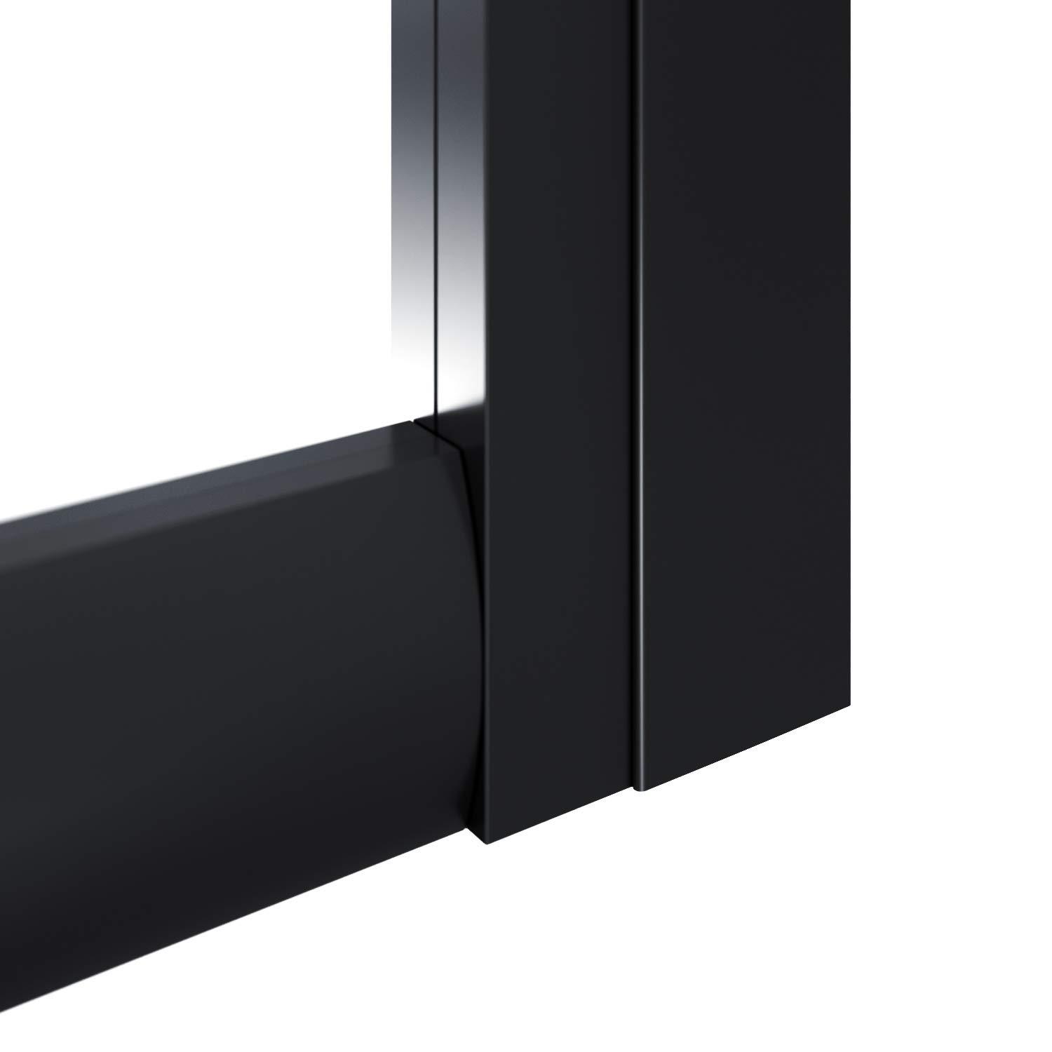 Elegant YJY-BL-343472GD-01 34"D x 34"W x 72"H Framed Square Shower Enclosure with 1/4"Clear Tempered Glass Shower Door