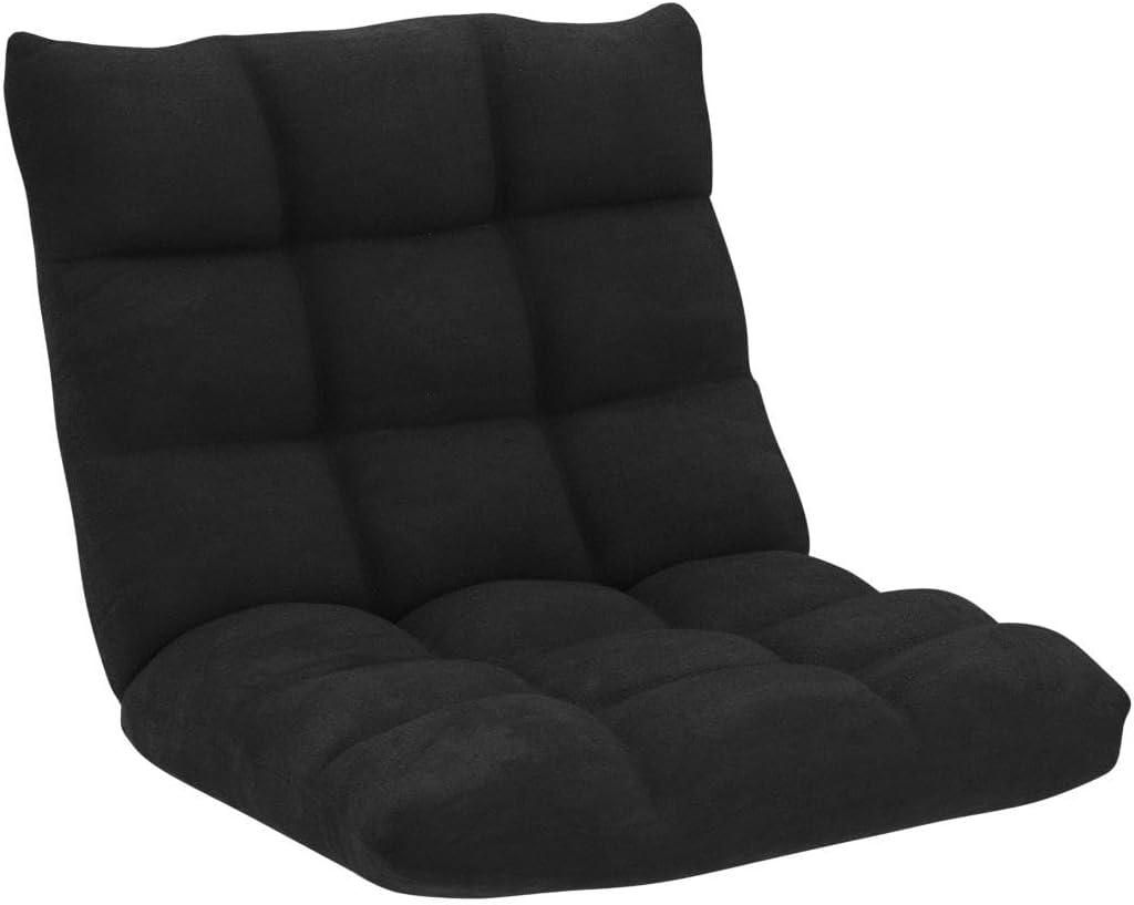 JYHOME Floor Chair  14-Position Adjustable Floor Chair with Back Support  Folding Padded Gaming Sofa Chair for Reading  Gaming  Meditation  Living Room Lazy Lounge Chair  Floor Video Gami