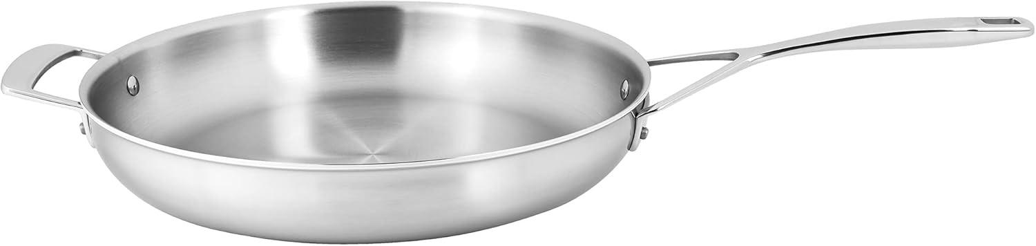 Demeyere Essential 5-ply 12.5-inch Stainless Steel Fry Pan with Lid