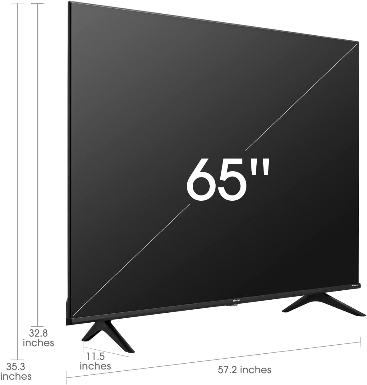 65-Inch Black LED 4K UHD Smart TV with Google Assistant