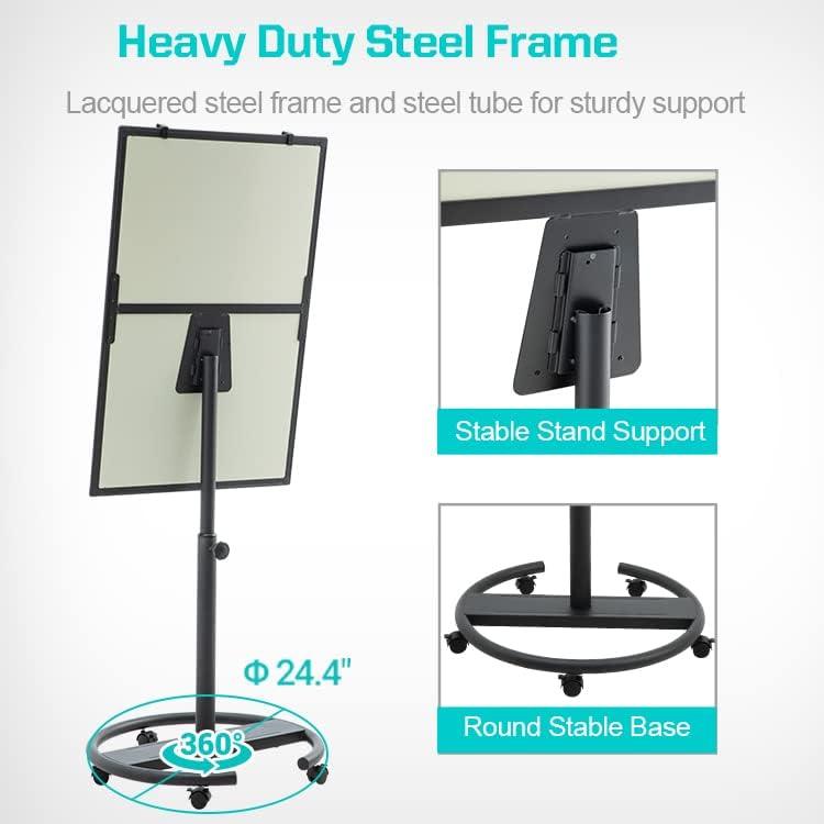 Adjustable Magnetic Whiteboard Easel with Tripod Stand and Flipchart