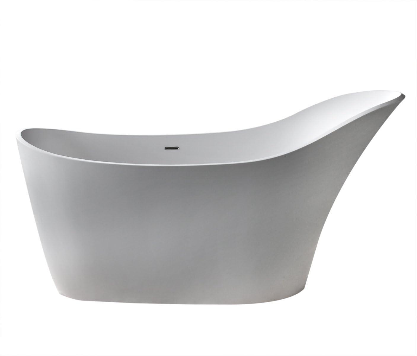 Alto 67'' x 30'' Freestanding Soaking Solid Surface Bathtub