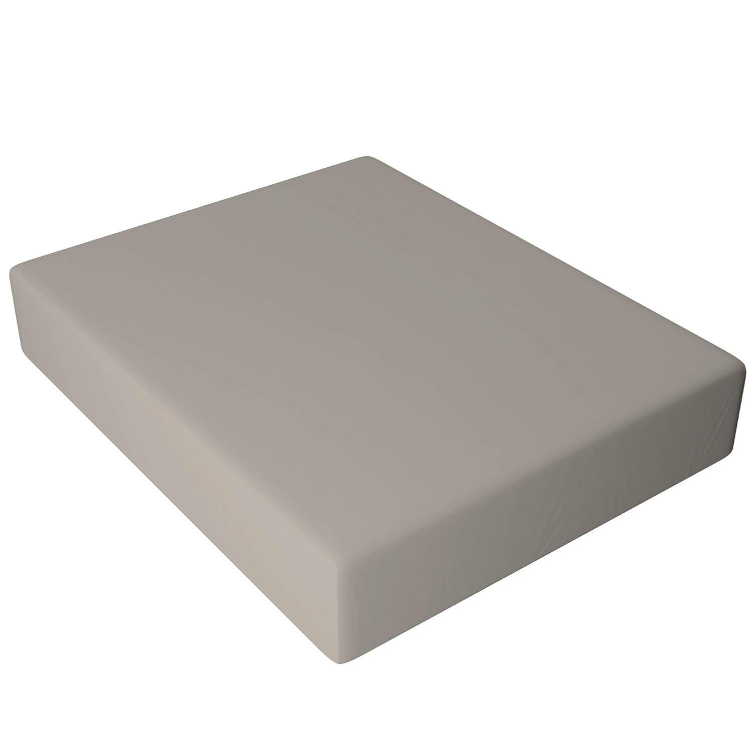 Superity Linen California King Fitted Sheet - 100% Premium Cotton - 200 Thread Count - Stone