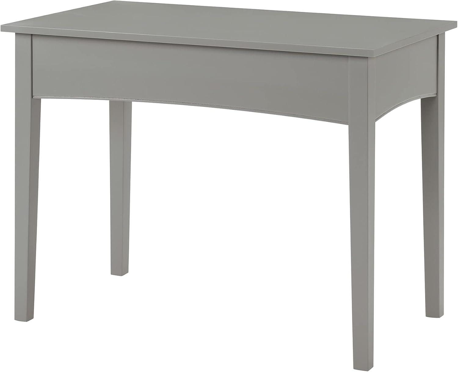 40" Shaker Cottage Desk Gray - Alaterre Furniture: Transitional Style, Pine Frame, Storage Drawer