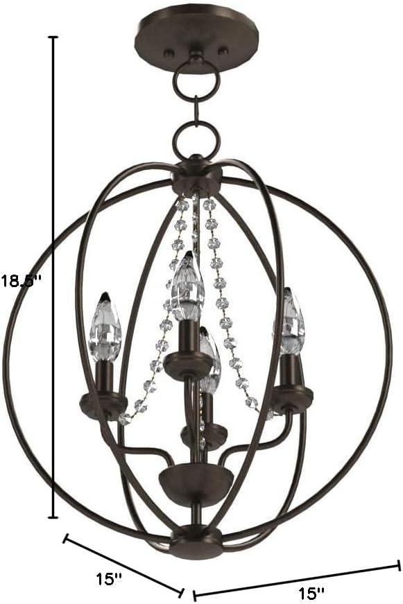 Livex Lighting Arabella 4 - Light Chandelier in  English Bronze