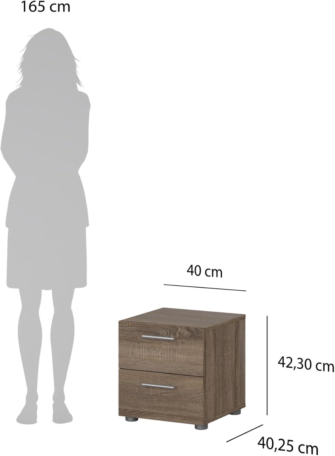 Tvilum,Austin 2 Drawer Nightstand, Truffle Oak
