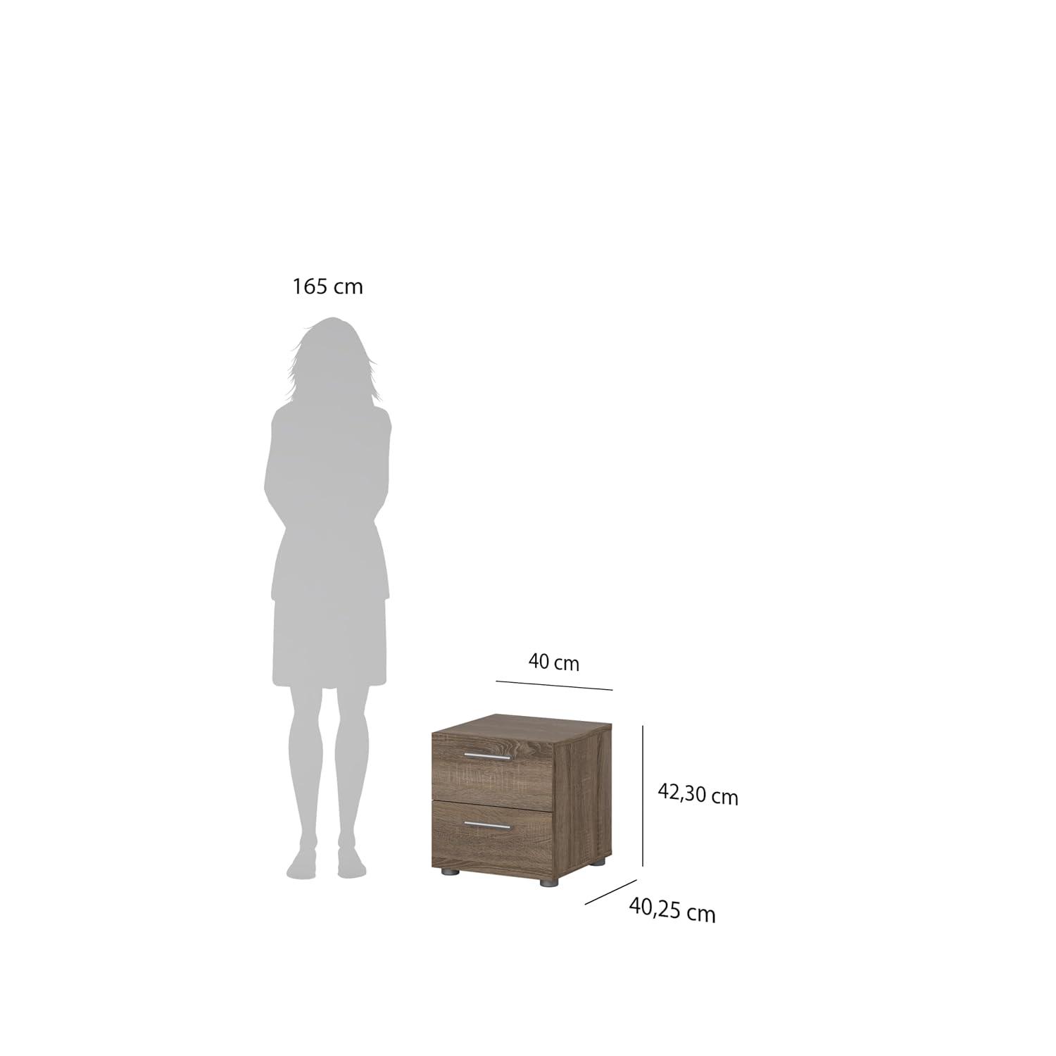 Tvilum,Austin 2 Drawer Nightstand, Truffle Oak
