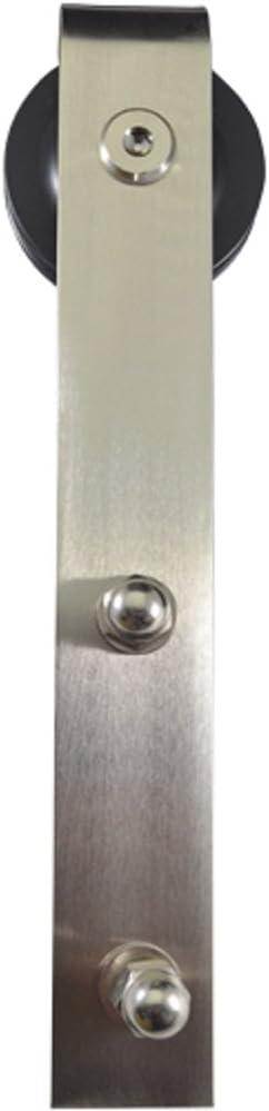 National Door Company, Barn Door Kit Door & Hardware, MDF, 84" x 84", 4-Lite Frosted, Frosted Collection, Universal Handing