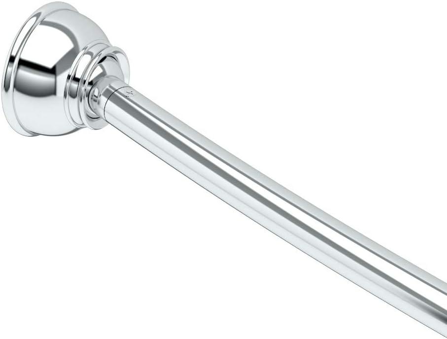 Adjustable Chrome Curved Shower Curtain Rod