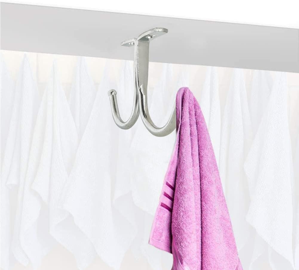 10 Pcs Double Prong Ceiling Hook, Under Cabinet Hooks, Heavy Duty Hook Under Wardrobe Organizer for Hanging Home Office Kitchen Utensils Keys Towel Bags Towel Cup, Garden Plant Hanger Hooks