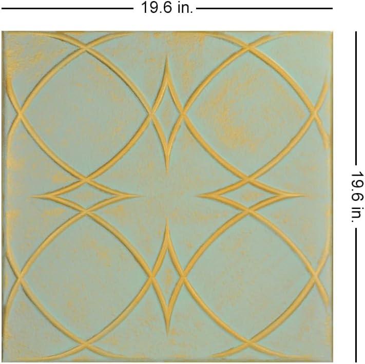 A La Maison Ceilings Circles and Stars 1.6 ft. x 1.6 ft. Polystyrene Glue-up Ceiling Tile (Set of 48)