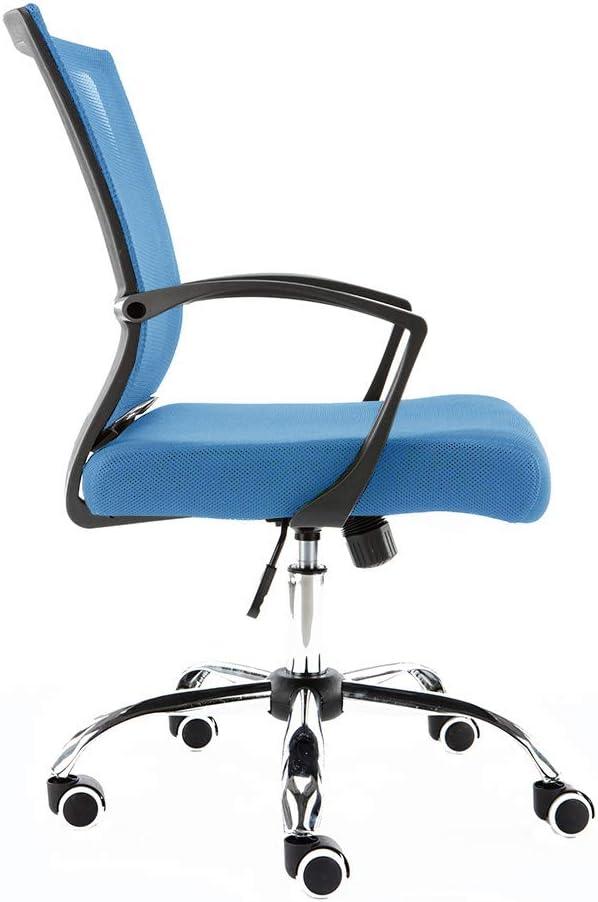 Homehours -Back Office Task Chair - Ergonomic Back Supporting Mesh Back Desk Chair (Black/Blue)