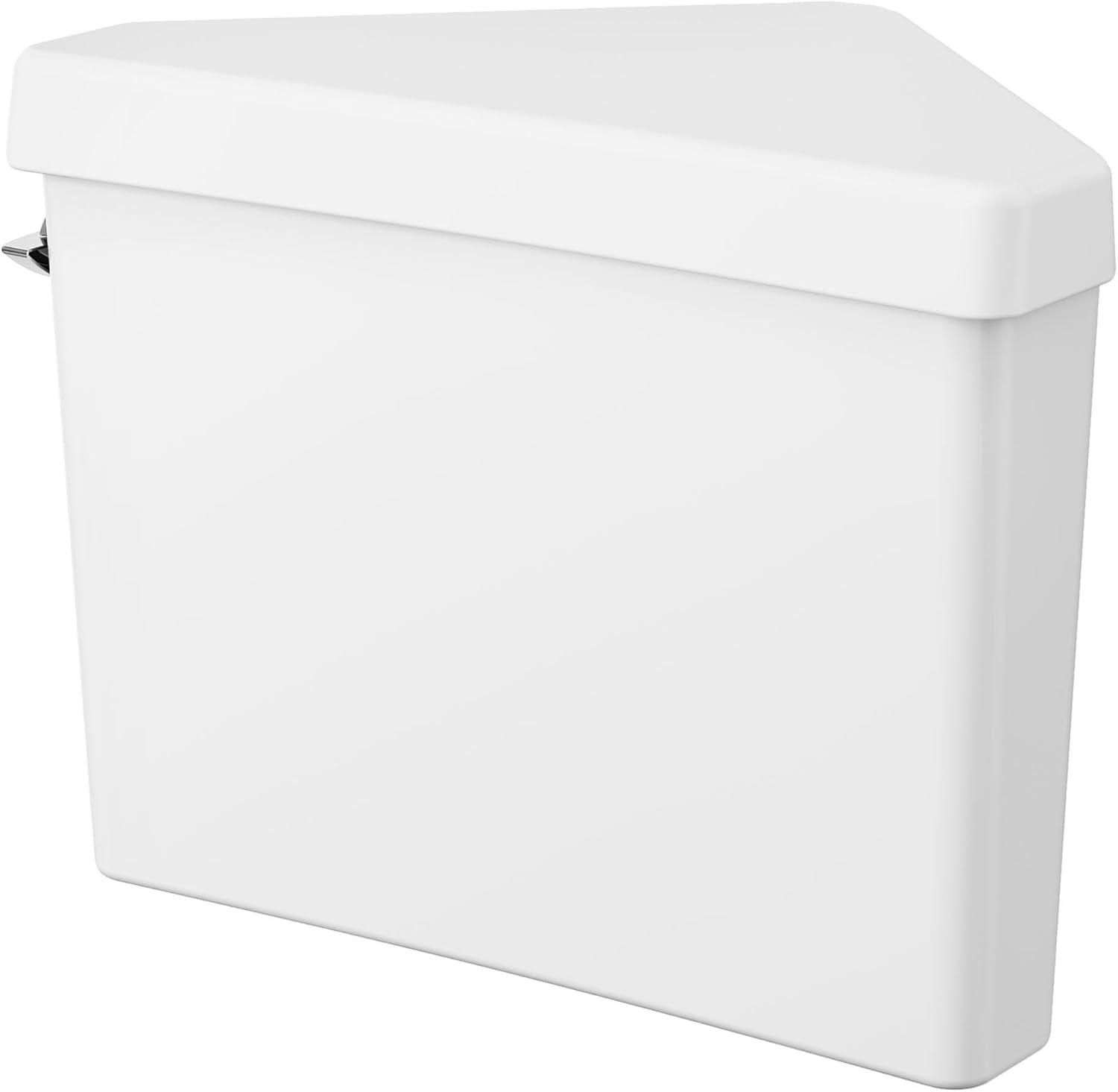 White Triangle Dual Flush Toilet Tank with Siphon Jet