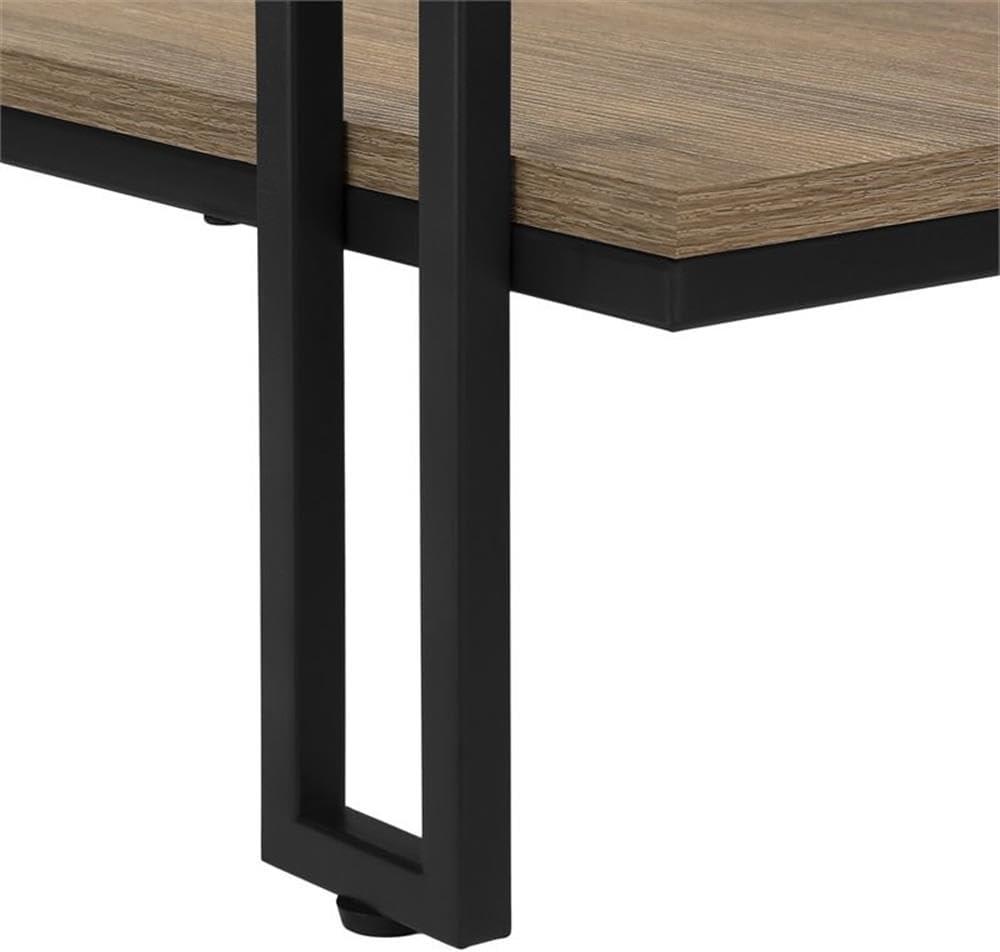 Monarch Specialties Accent Table Console Entryway Narrow Sofa Living Room Bedroom Brown Laminate Black Metal Contemporary Modern