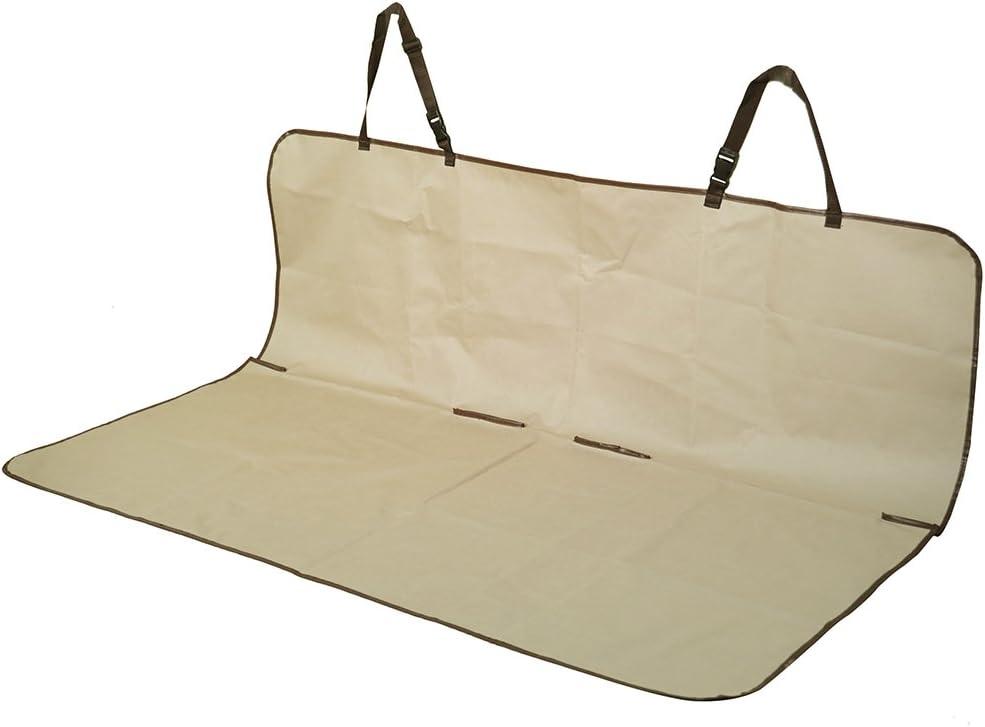 PetSafe Happy Ride Waterproof & Machine Washable Bench Seat Cover for Pets, Fits Most Vehicles, Tan (47"L x 60"W)