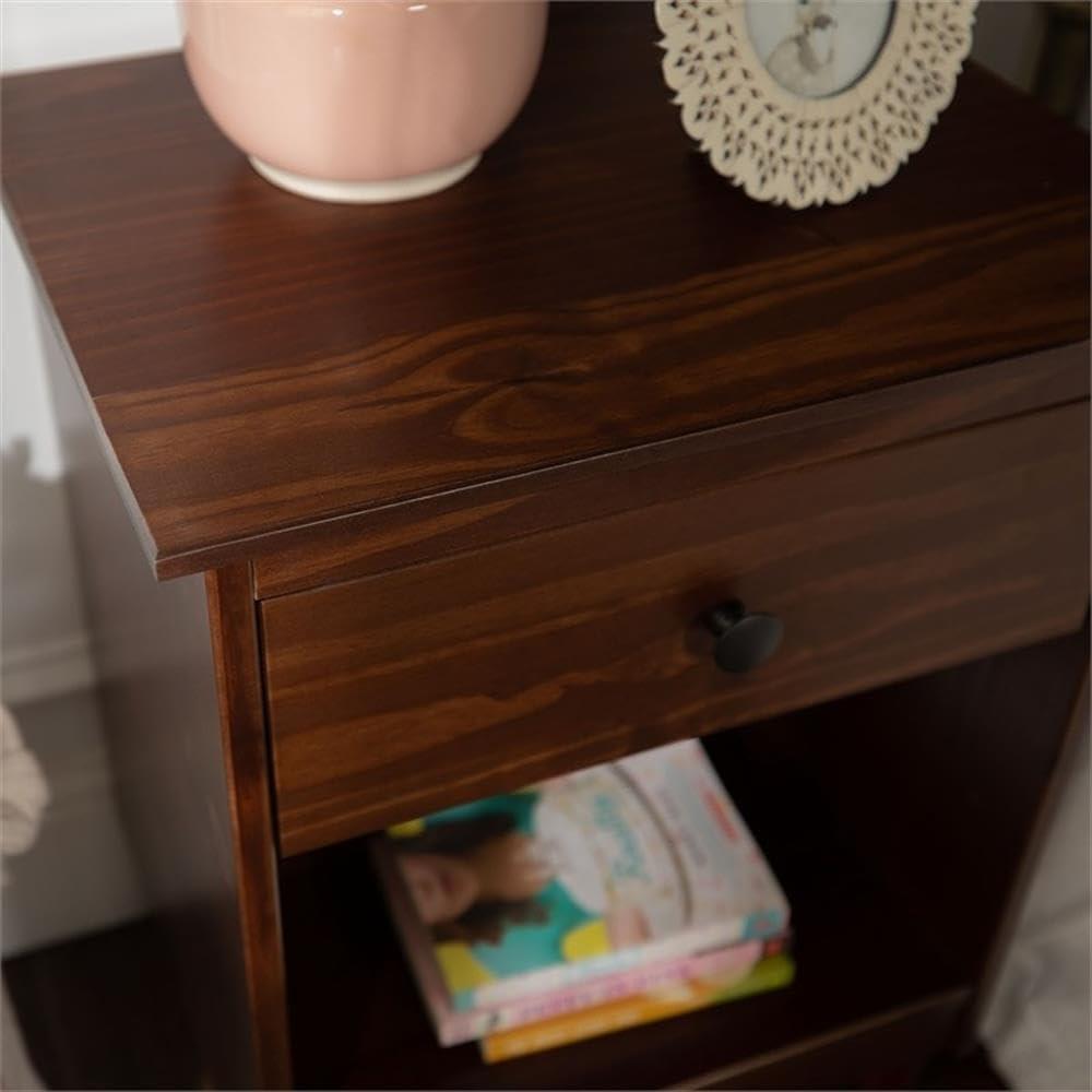 Walker Edison Wright Mid-Century Nightstand, Walnut