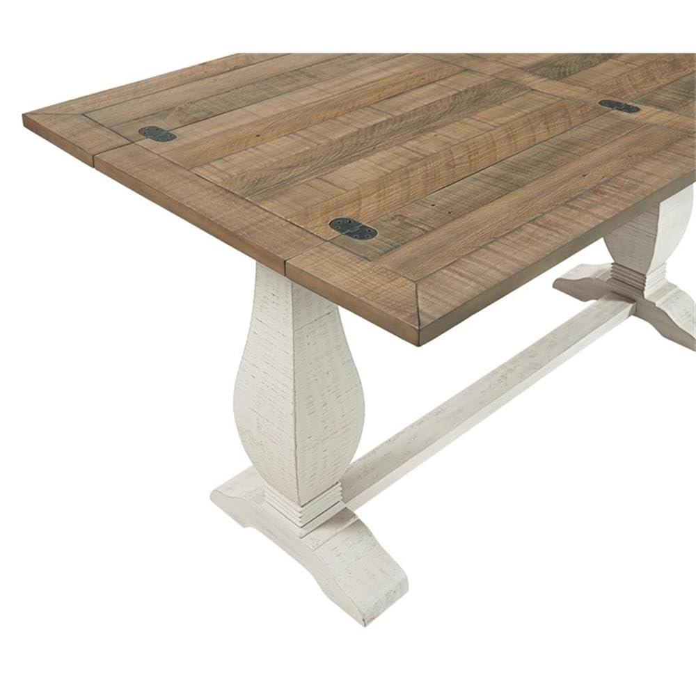 Martin Svensson Home Napa Solid Wood Flip Top Sofa Table White Stain and Natural