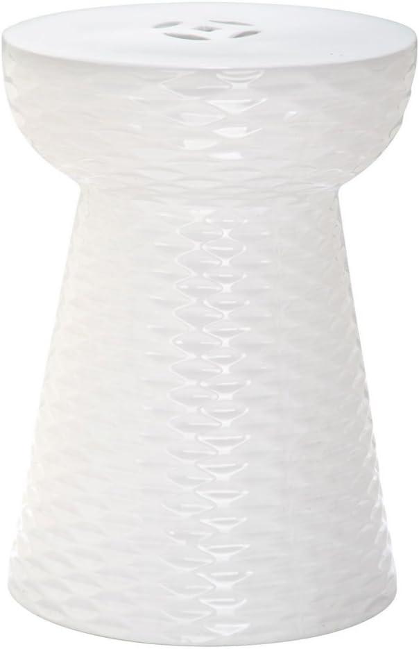 Daphne Garden Stool - Indoor/Outdoor - ACS4523 - White - Safavieh