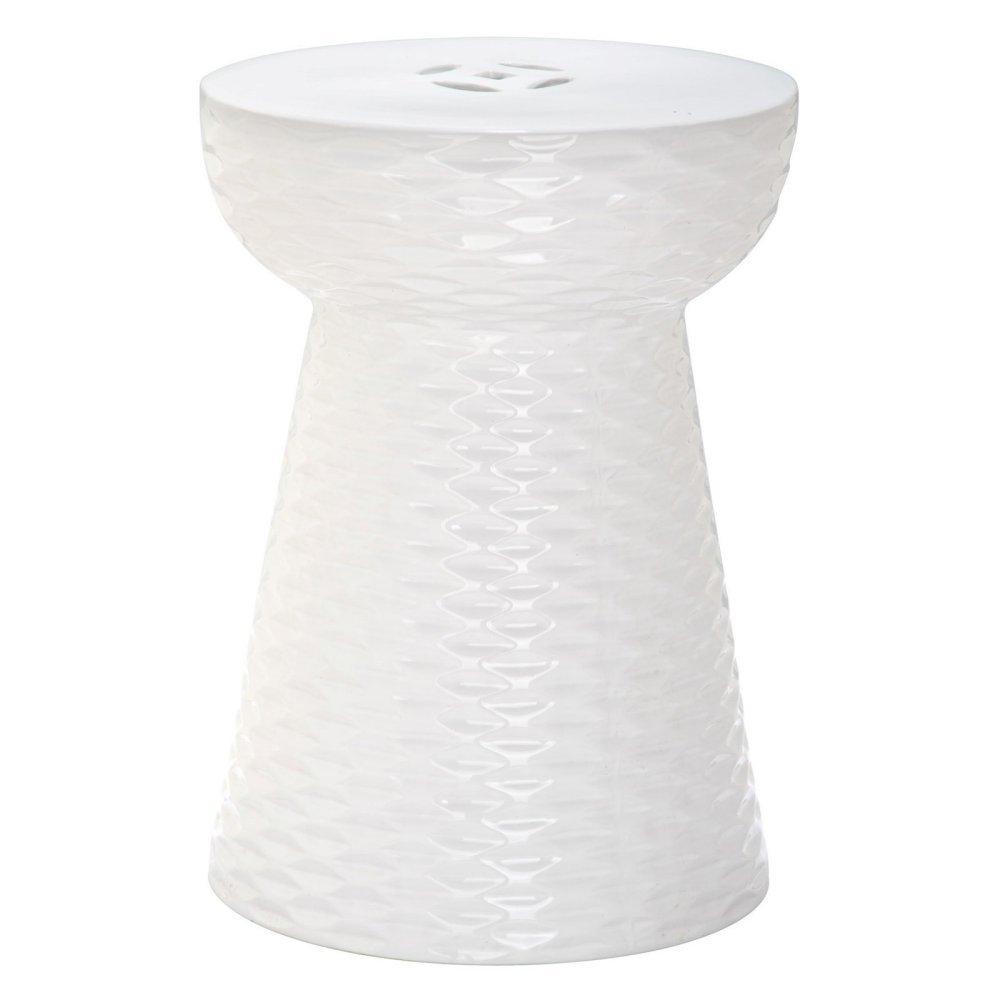Daphne Garden Stool - Indoor/Outdoor - ACS4523 - White - Safavieh