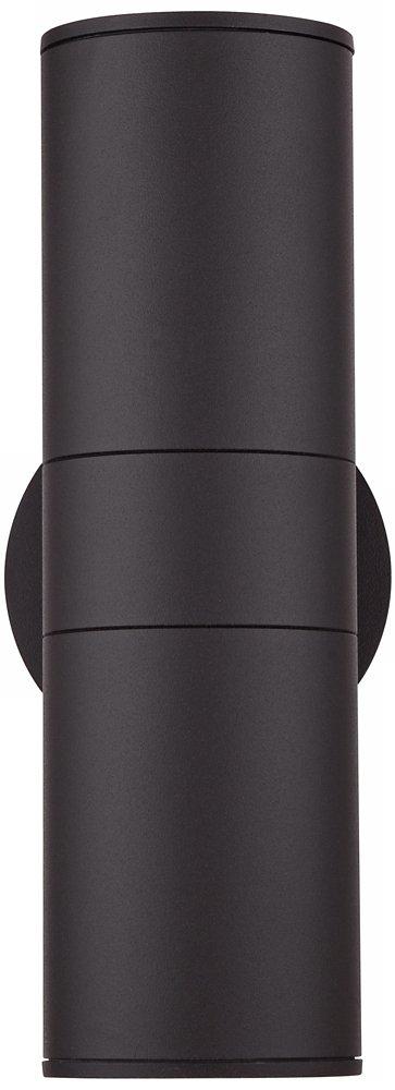 Possini Euro Design Ellis Modern Outdoor Wall Light Fixture Black Cylinder Up Down 11 3/4" for Post Exterior Light Barn Deck Post Light House Porch