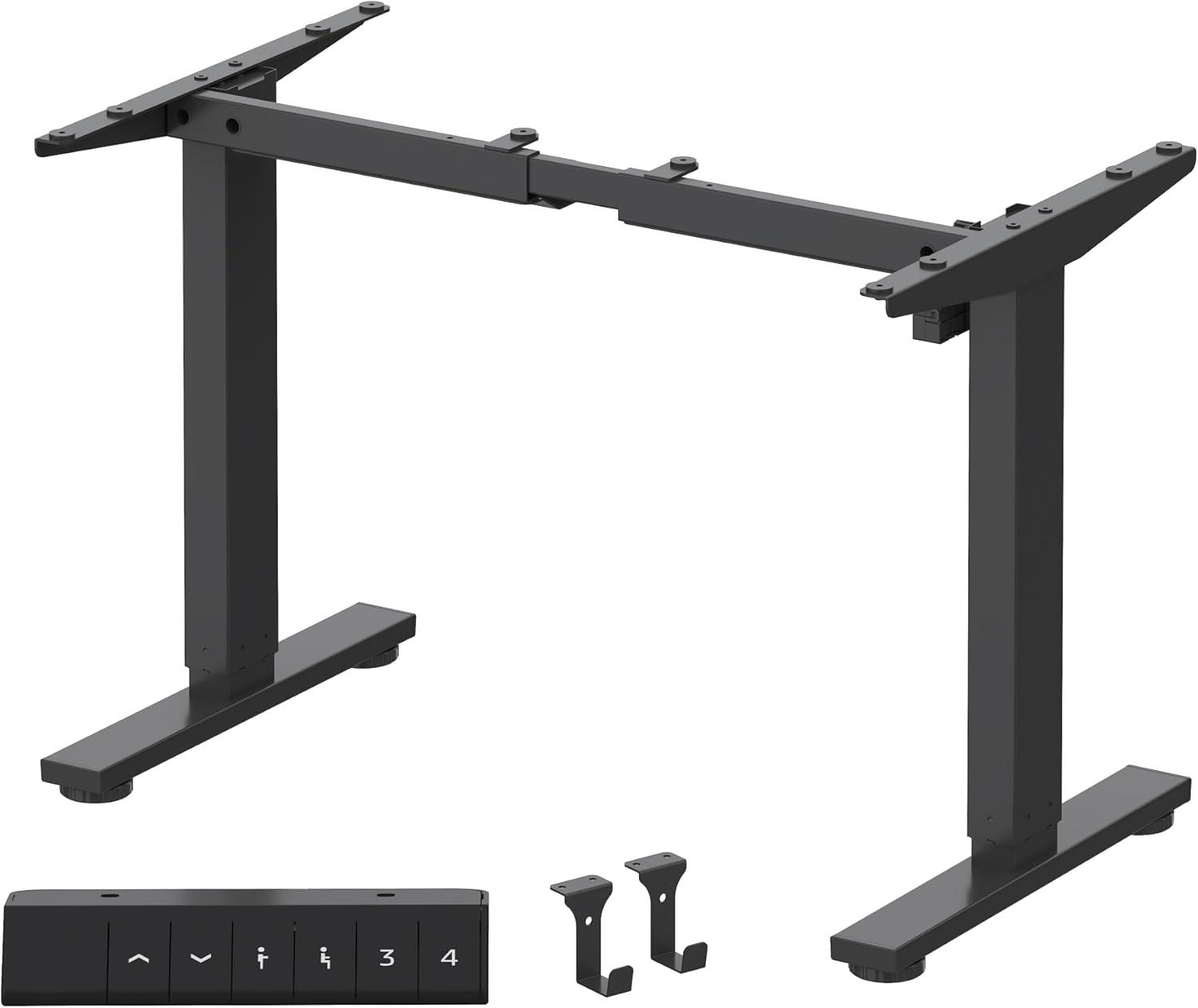 FLEXISPOT Height Adjustable Standing Desk Frame with Memory Controller, Electric Sit Stand Desk Base for Home and Office (Black Frame Only)